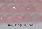 CRQ290 15.5 inches 8mm faceted round rose quartz gemstone beads