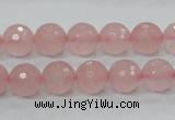 CRQ30 15.5 inches 10mm faceted round natural rose quartz beads
