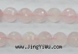 CRQ34 15.5 inches 10mm faceted round natural rose quartz beads