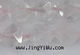 CRQ404 15.5 inches 12mm faceted nuggets rose quartz beads