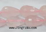 CRQ46 15.5 inches 14*20mm faceted teardrop natural rose quartz beads