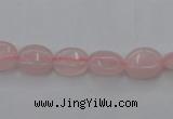 CRQ608 15.5 inches 8*10mm oval rose quartz beads wholesale
