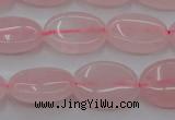 CRQ609 15.5 inches 10*14mm oval rose quartz beads wholesale