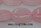 CRQ611 15.5 inches 13*18mm oval rose quartz beads wholesale