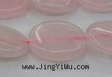 CRQ612 15.5 inches 15*20mm oval rose quartz beads wholesale