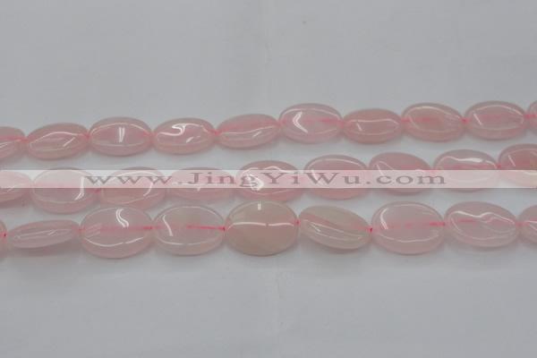 CRQ612 15.5 inches 15*20mm oval rose quartz beads wholesale