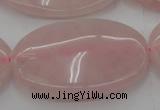 CRQ616 15.5 inches 25*35mm oval rose quartz beads wholesale