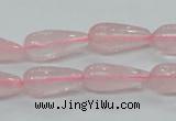 CRQ62 15.5 inches 8*20mm teardrop natural rose quartz beads wholesale
