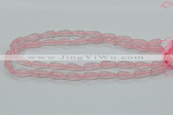 CRQ62 15.5 inches 8*20mm teardrop natural rose quartz beads wholesale