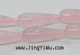 CRQ63 15.5 inches 10*30mm teardrop natural rose quartz beads wholesale