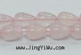 CRQ64 15.5 inches 10*14mm teardrop natural rose quartz beads wholesale