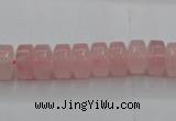CRQ684 15.5 inches 5*10mm tyre rose quartz beads wholesale