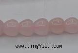CRQ688 15.5 inches 10*10mm apple-shaped rose quartz beads