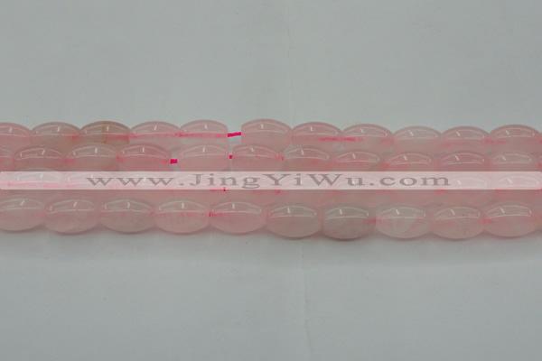 CRQ691 15.5 inches 8*13mm rice rose quartz beads wholesale