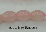 CRQ692 15.5 inches 12*16mm rice rose quartz beads wholesale