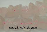 CRQ700 15.5 inches 8*12mm - 10*15mm rose quartz chips beads