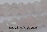CRQ703 15.5 inches 8*12mm - 10*14mm faceted nuggets rose quartz beads