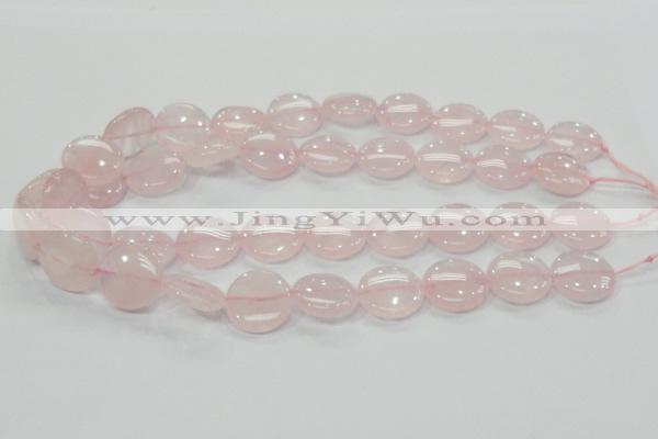 CRQ73 15.5 inches 20mm flat round natural rose quartz beads