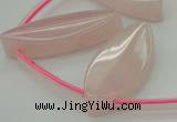 CRQ738 Top drilled 15*35mm marquise rose quartz beads