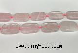 CRQ754 15.5 inches 25*35mm rectangle rose quartz beads