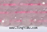 CRQ796 15.5 inches 6mm faceted round rose quartz gemstone beads