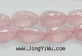 CRQ85 15.5 inches 13*18mm faceted teardrop natural rose quartz beads