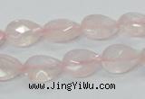 CRQ86 15.5 inches 10*14mm faceted teardrop natural rose quartz beads