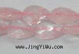 CRQ88 15.5 inches 13*18mm faceted teardrop natural rose quartz beads