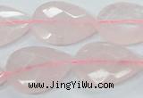 CRQ89 15.5 inches 18*25mm faceted teardrop natural rose quartz beads