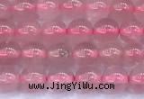 CRQ890 15 inches 4mm round Madagascar rose quartz beads