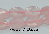 CRQ91 15.5 inches 13*18mm faceted oval natural rose quartz beads