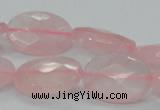CRQ92 15.5 inches 18*25mm faceted oval natural rose quartz beads