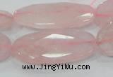 CRQ94 15.5 inches 20*40mm faceted oval natural rose quartz beads