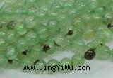 CRU100 15.5 inches 6mm round green rutilated quartz beads wholesale
