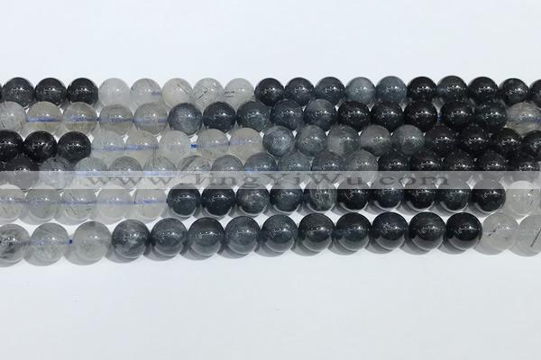 CRU1001 15.5 inches 8mm round mixed rutilated quartz beads