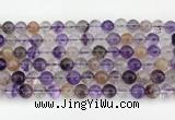 CRU1019 15.5 inches 8mm round mixed rutilated quartz beads