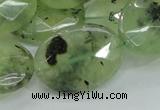 CRU116 15.5 inches 22*30mm faceted oval green rutilated quartz beads