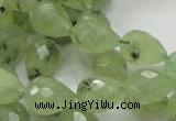 CRU125 15.5 inches 11*16mm faceted teardrop green rutilated quartz beads