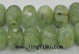 CRU143 15.5 inches 13*18mm faceted rondelle green rutilated quartz beads