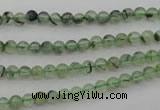CRU145 15.5 inches 4mm round green rutilated quartz beads