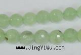CRU203 15.5 inches 12mm faceted round green rutilated quartz beads