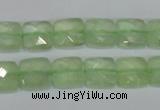 CRU212 15 inches 10*10mm faceted square green rutilated quartz beads