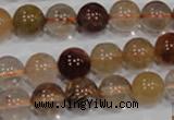 CRU455 15.5 inches 10mm round Multicolor rutilated quartz beads