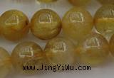 CRU605 15.5 inches 11mm round golden rutilated quartz beads