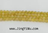 CRU660 15.5 inches 8mm round golden rutilated quartz beads