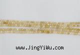 CRU665 15.5 inches 3mm faceted round golden rutilated quartz beads