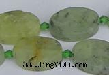 CRU784 15.5 inches 16*22mm oval green rutilated quartz beads