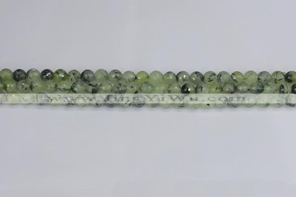 CRU801 15.5 inches 6mm faceted round prehnite gemstone beads