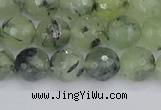 CRU802 15.5 inches 8mm faceted round prehnite gemstone beads