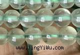 CRU811 15.5 inches 6mm round green rutilated quartz beads